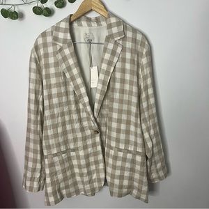 A New Day Women’s Gingham Blazer size XL
